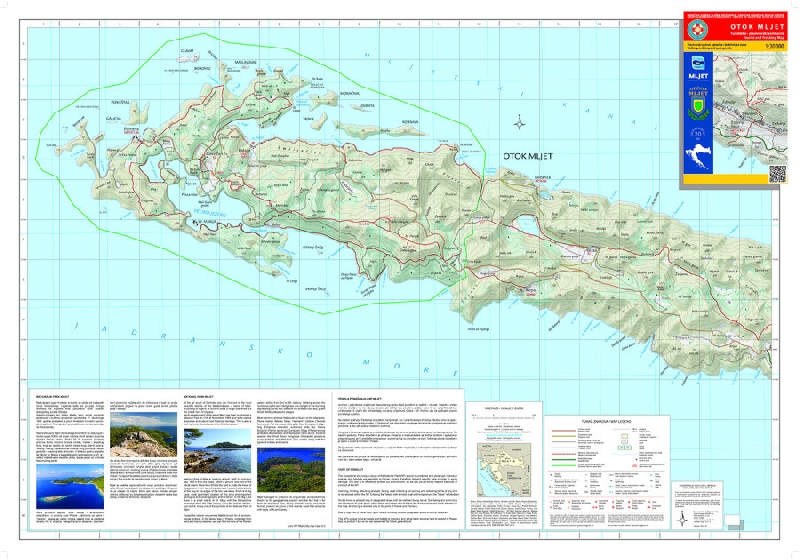 New tourist and trekking map of ‪#‎Mljet‬ island published .